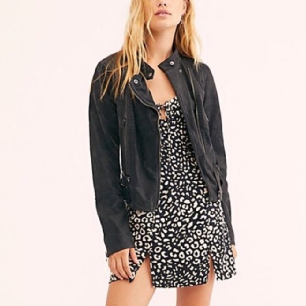 free people fenix vegan leather moto jacket